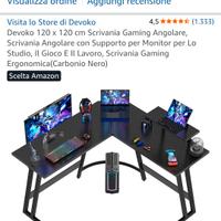 scrivania da gamer appena comprata 