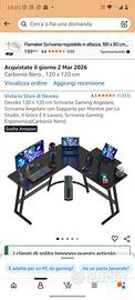 scrivania da gamer appena comprata 