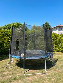 Tranpolino elastico 3m con rete di sicurezza