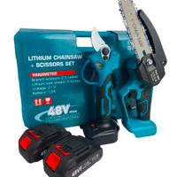 KIT 2 PZ a batteria FORBICE da potatura+MOTOSEGA 