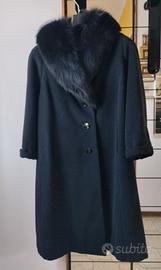 Cappotto  donna lana e sovracollo pelliccia 