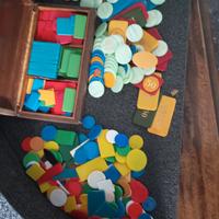 blocco di fiches vintage 