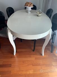 Tavolo Calligaris bianco allungabile ovale