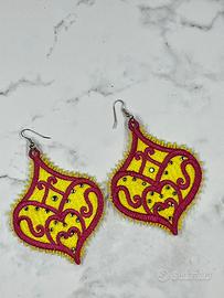 Orecchini in pizzo ricamati