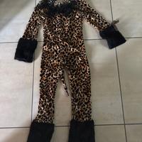 Vestito di carnevale leopardina tg 10 anni xl