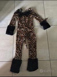 Vestito di carnevale leopardina tg 10 anni xl