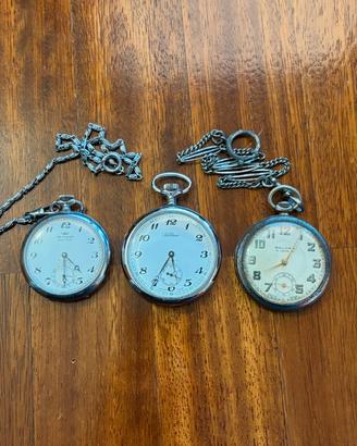 3 Orologi da Tasca Ferrovie dello Stato