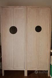 Coppia di Cabinet-Armadi in legno stile  indocina
