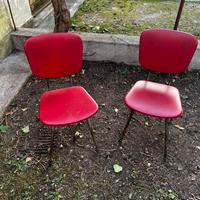 Coppia sedie vintage rosso anni 60/70