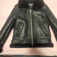 schott nyc LCW1257 montone nero donna taglia L