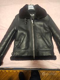 schott nyc LCW1257 montone nero donna taglia L
