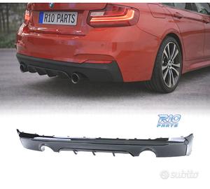 DIFFUSORE BMW F22 F23 LOOK M PERFORMANCE NERO LUCI