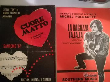 SPARTITI MUSICALI CANTANTI ANNI 60