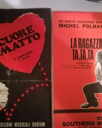 SPARTITI MUSICALI CANTANTI ANNI 60