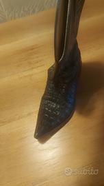 Stivali in pelle di coccodrillo