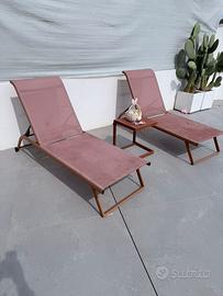 Sdraio bizotto corten piscina giardino lettini