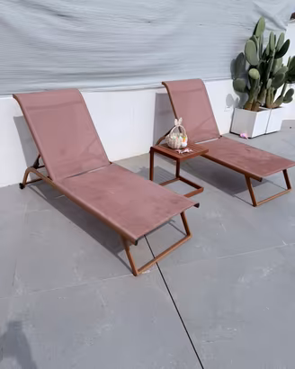 Sdraio bizotto corten piscina giardino lettini