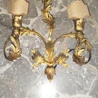 Lampadario foglia oro, a muro