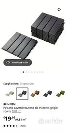 piastrelle esterno Ikea Runner grigio 