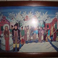 Quadro Quadretto "Inverno" 22 x 17cm Anni '60/'70