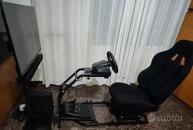 Simulatore per Ps 5 +volante ps5 + televisore Qled