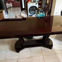 Tavolo in legno color mogano piu 6 sedie come in f