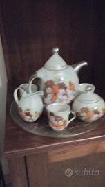 `Servizio Tè Vintage + Vassoio Limoges Francia Can