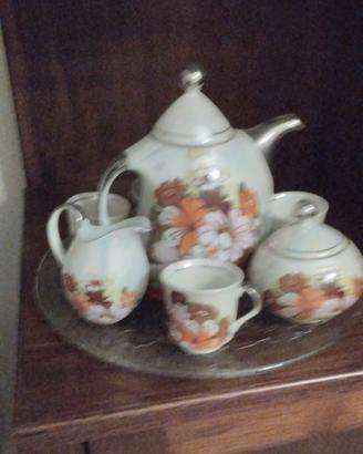 `Servizio Tè Vintage + Vassoio Limoges Francia Can