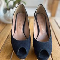 Scarpe con tacco blu
