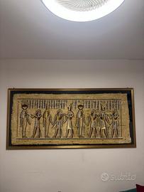 Quadro Papiro Egiziano dipinto a mano FIRMATO
