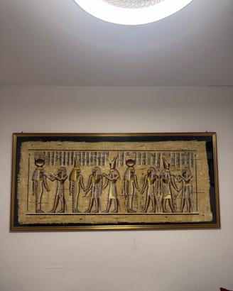 Quadro Papiro Egiziano dipinto a mano FIRMATO