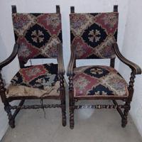 2 Poltrone a rocchetto,  Epoca: XVII secolo