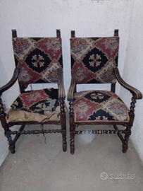 2 Poltrone a rocchetto,  Epoca: XVII secolo