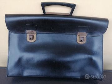 Cartella scuola vintage anni 50 valigetta pelle