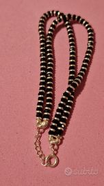Bracciale in argento 925 e agata nera