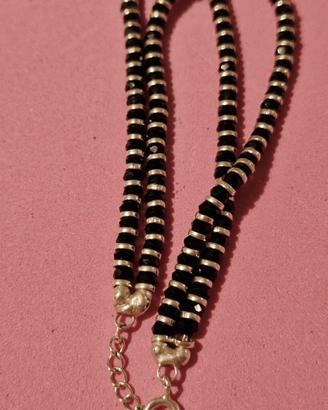 Bracciale in argento 925 e agata nera