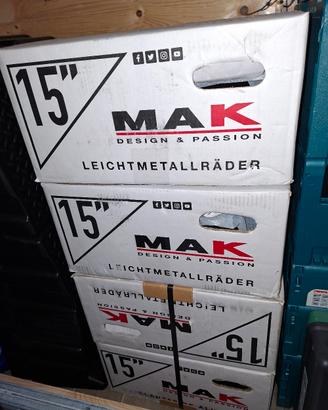 4 cerchi in lega MAK 15"