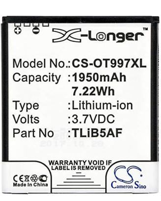 TECHTEK batterie compatibile con [TCL] J160, MW40,