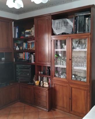 Mobile libreria angolare legno massello