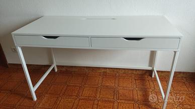 Scrivania, bianco, 132x58 cm