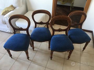 Sedie antiquariato 800 inglese