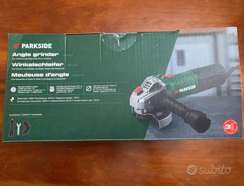 Smerigliatrice Parkside con garanzia e accessori