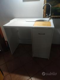 mobile lavandino per lavatrice 