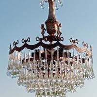 Lampadario in vetro di Murano stile Venini 
