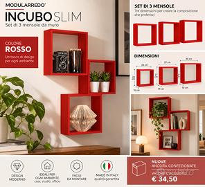SET DI TRE MENSOLE  NUOVE