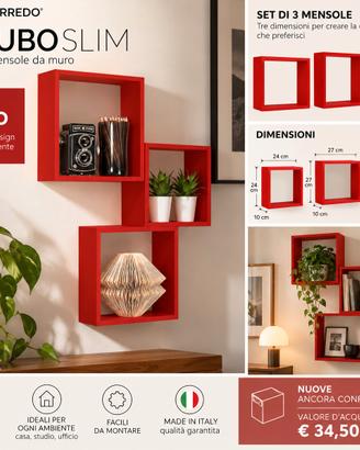 SET DI TRE MENSOLE  NUOVE