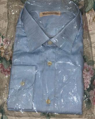 Camicia Uomo Harmonia Celeste Nuova- Made in Italy