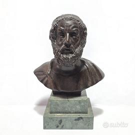 Antica Scultura in Bronzo  Busto di Omero Fine XIX
