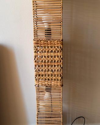 Lampada in vimini con due lampadine