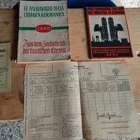 WW2 documento tedesco e libri x lavoro Germania 